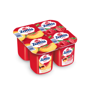 ZOTTIS FRUIT YOGURT 4X115G – RASPBERRY AND PEACH